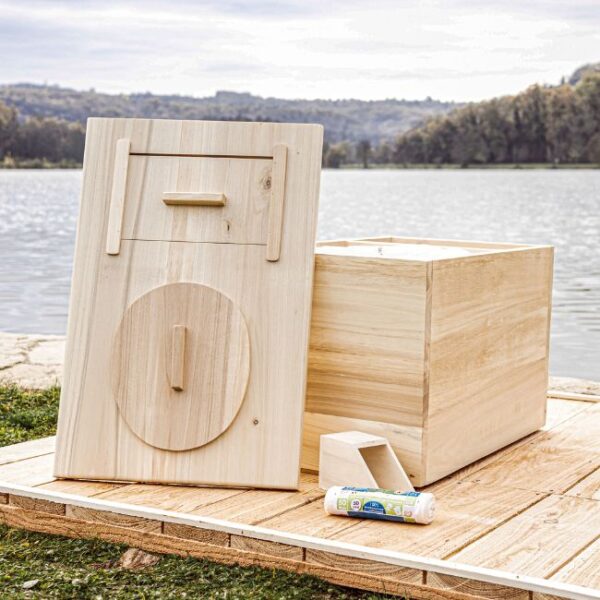 Toilette sèche design d'intérieur Penta I CAG® écologique bois artisanal made in France