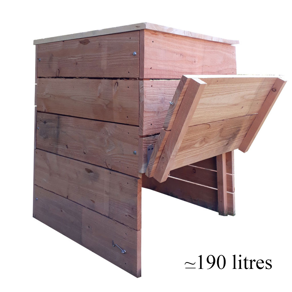 composteur ménager en bois 190 litres