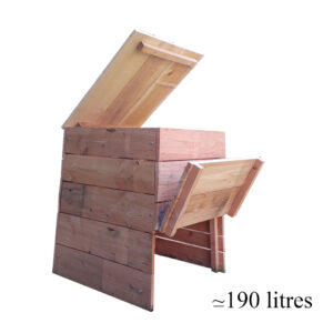 composteur ménager en bois 190 litres