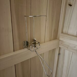Distributeur de gel hydroalcoolique pour toilettes sèches