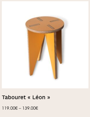 Tabouret Léon beagle and wood